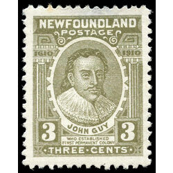 newfoundland stamp 89 john guy 3 1910 m vf 008