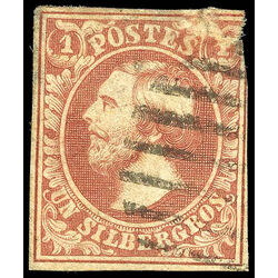 luxembourg stamp 2 grand duke william iii 1sg 1853 u 001