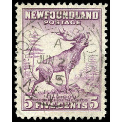 newfoundland stamp 257 caribou 5 1941 u f 003
