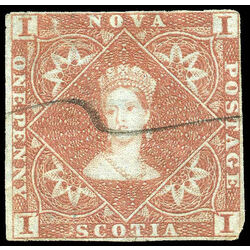 nova scotia stamp 1 pence issue victoria 1d 1853 u f 007