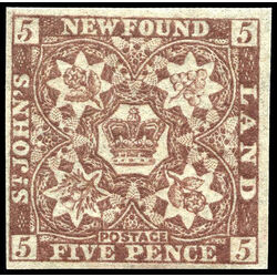 newfoundland stamp 12a 1860 second pence issue 5d 1860