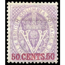 british columbia vancouver island stamp 12 surcharge 1867 m fog 012