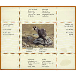 quebec wildlife habitat conservation stamp qw12 river otter by daniel gagne 10 1999