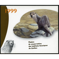 quebec wildlife habitat conservation stamp qw12aa river otter by daniel gagne 10 1999