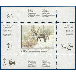 quebec wildlife habitat conservation stamp qw15 caribous by patrice wolput 10 2002