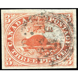 canada stamp 4d beaver 3d 1852 U XF 008