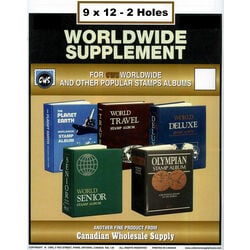 annual supplements for cws world stamp albums 9 x 12 2 holes