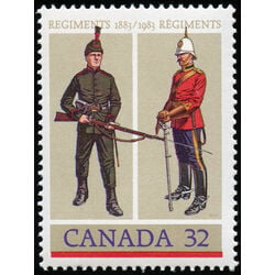 canada stamp 1008 royal winnipeg rifles royal canadian dragoons 32 1983