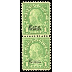 us stamp postage issues 658 franklin kansas 1 1929 M 001