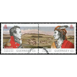 guernsey stamp 1172 war of 1812 2012