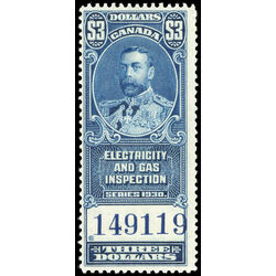canada revenue stamp feg10 electricity gas inspection king george v 3 1930