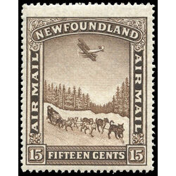newfoundland stamp c9 dog sled and airplane 15 1931 M VFNH 006