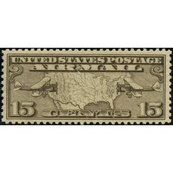us stamp c air mail c8 map of the usa and 2 planes 15 1926