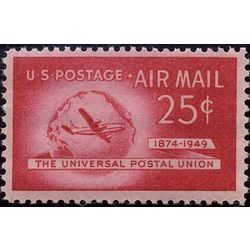 us stamp c air mail c44 boeing stratocruiser and globe 25 1949