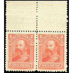 newfoundland stamp 82 king edward vii 2 1898 M VFNH 007