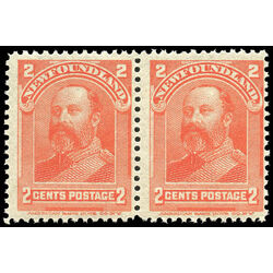 newfoundland stamp 82 king edward vii 2 1898 M FNH 009