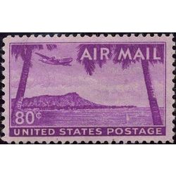 us stamp c air mail c46 diamond head honolulu hawaii 80 1952