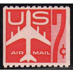 us stamp c air mail c61 silhouette of jet airliner 7 1960