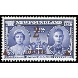 newfoundland stamp 250 queen elizabeth king george vi 1939 M F VFNH 001