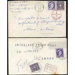 canada covers with postage due stamps