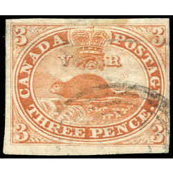 canada stamp 4 beaver 3d 1852 U VF 038