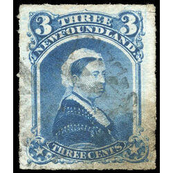 newfoundland stamp 39 queen victoria 3 1877 U VF RE ENTRY 010
