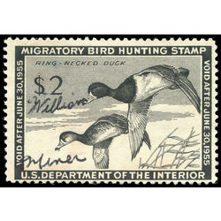 us stamp rw hunting permit rw21 ring necked ducks 2 1954