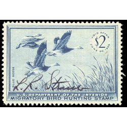 us stamp rw hunting permit rw22 blue geese 2 1955