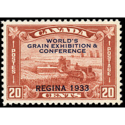 canada stamp 203 harvesting wheat overprint 20 1933