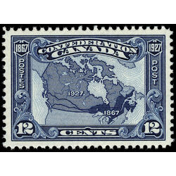 canada stamp 145 map of canada 1867 1927 12 1927