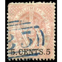 british columbia vancouver island stamp 9 surcharge 1867 U F 016