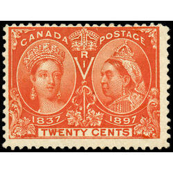 canada stamp 59ii queen victoria diamond jubilee 20 1897 M F 001