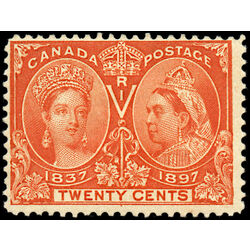 canada stamp 59 queen victoria diamond jubilee 20 1897 M F 020