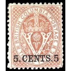 british columbia vancouver island stamp 14 surcharges 1869
