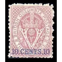 british columbia vancouver island stamp 15 surcharge 1869