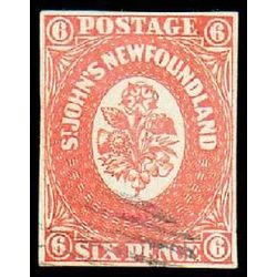 newfoundland stamp 6 1857 first pence issue 6d 1857