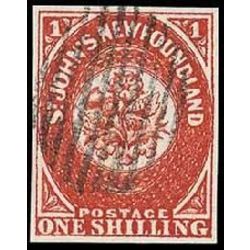 newfoundland stamp 9 1857 first pence issue 1sh 1857