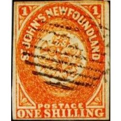 newfoundland stamp 15 1860 second pence issue 1sh 1860