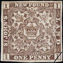 newfoundland stamp 16 1861 third pence issue 1d 1861