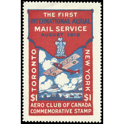 canada stamp cl air mail semi official clp3 aero club of canada 1 00 1919