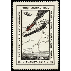 canada stamp cl air mail semi official clp2 aero club of canada 25 1919
