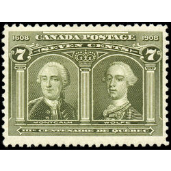 canada stamp 100 montcalm wolfe 7 1908 M DEF 017