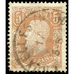 belgium stamp 39a king leopold ii 5fr 1875