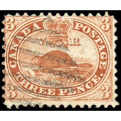 canada stamp 12 beaver 3d 1859 U F VF 019