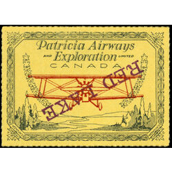 canada stamp cl air mail semi official cl30c patricia airways and exploration co ltd 5 1927