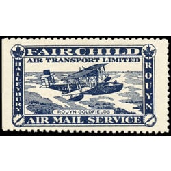 canada stamp cl air mail semi official cl11 fairchild air transport ltd 25 1926