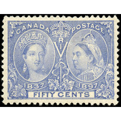 canada stamp 60ii queen victoria diamond jubilee 50 1897