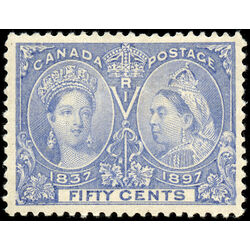 canada stamp 60ii queen victoria diamond jubilee 50 1897 M XF 009