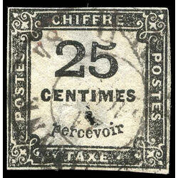 france stamp j6 postage due 25 1871