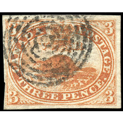 canada stamp 4 beaver 3d 1852 U VF 053